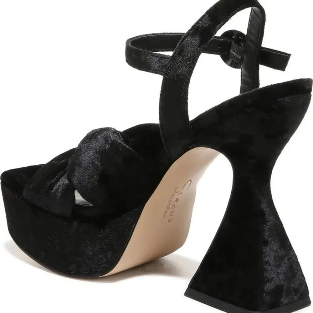 Sam Edelman Audrea Platform Heels 5.5 Black | Chunky Block | Y2K Core Chic NWOB